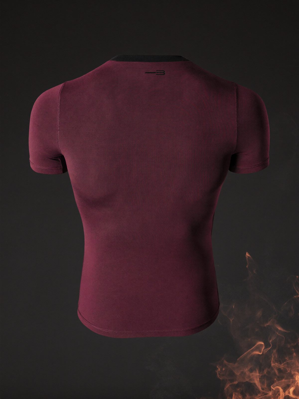 Compression Training Tee — Maroon · Back
