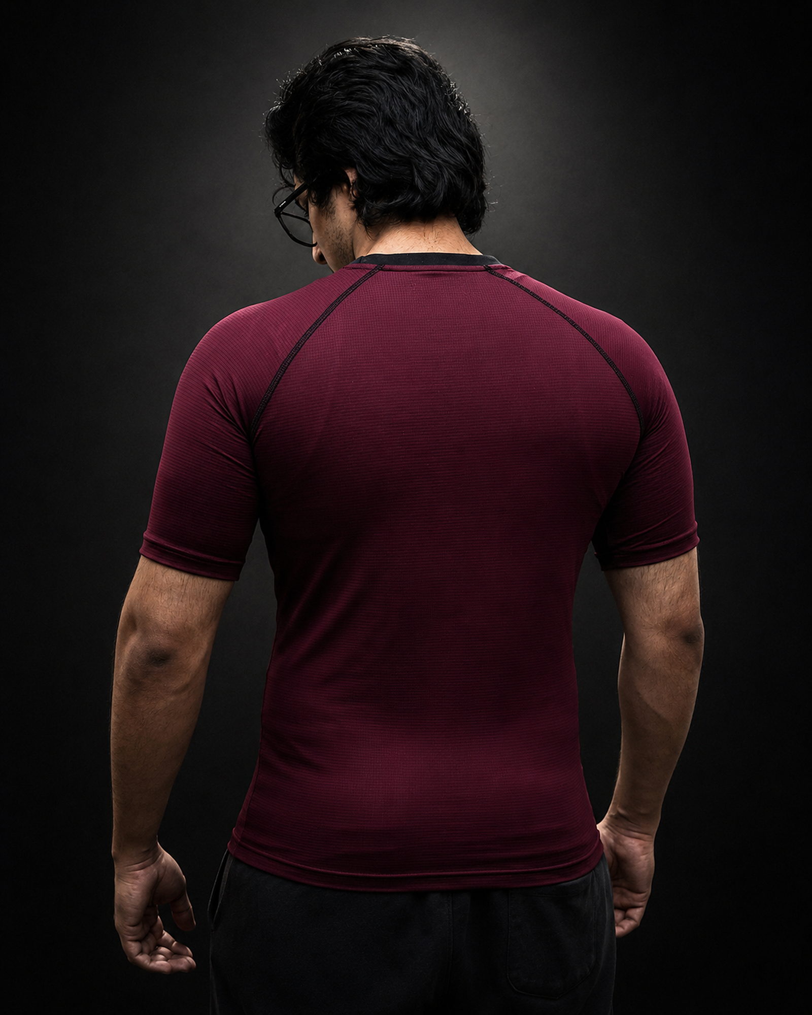 The Shield — Maroon · Men's fit, back