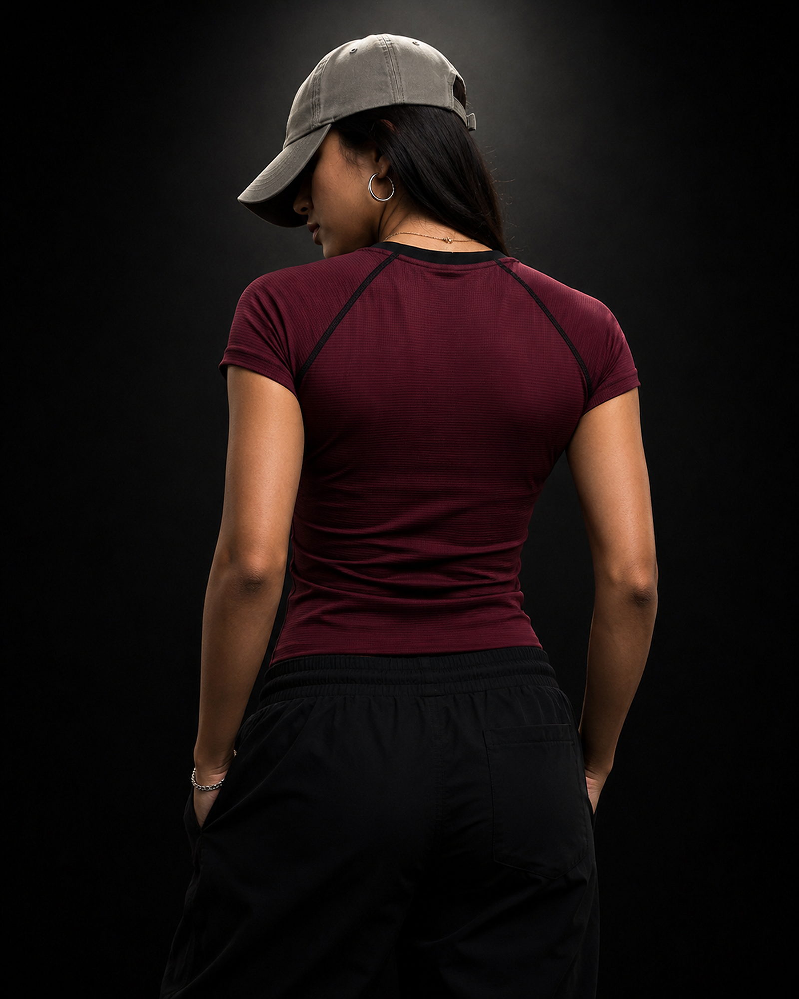 The Shield — Maroon · Women's fit, back