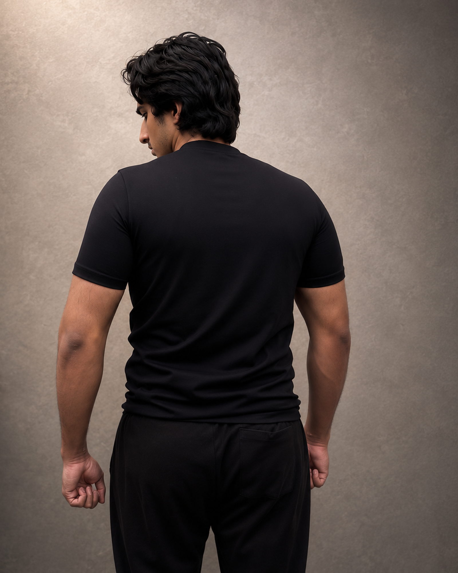 The Apex Tee — Black · Back